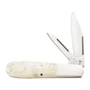 Bear & Son WSB281 Folding Knife 2.625" Clip Point Carbon Satin Blade Bone Handle White - Bear & Son