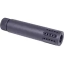 GunTec Muzzle Brake with Long Slip-Over Barrel Shroud AR-10, LR-308 5/8"-24 Thread Steel Matte - Guntec USA