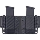 Rounded Double Magazine Holder 9mm, 40 S&W Double Stack Kydex Carbon Fiber - Rounded Gear