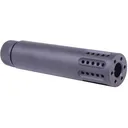 GunTec Muzzle Brake with Long Slip-Over Barrel Shroud AR-15 1/2"-28 Thread 223 Remington, 5.56x45mm NATO, 9mm Steel Matte - Guntec USA