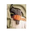 DeSantis Gunhide Yaqui Slide OWB Holster Right Hand Large Frame Double Action Semi Automatic Leather Tan - DeSantis Holsters