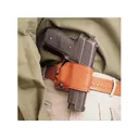 DeSantis Gunhide Yaqui Slide OWB Holster Right Hand Large Frame Single Action Semi Automatic Leather Tan - DeSantis Holsters