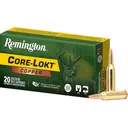 Remington Core-Lokt Copper 270 Winchester Ammo 130 Grain Solid Hollow Point Lead Free Box of 20 - Remington