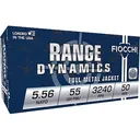 Fiocchi Range Dynamics M193 5.56x45mm NATO Ammo 55 Grain Full Metal Jacket Case of 1000 - Fiocchi