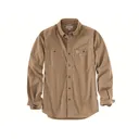 Carhartt Men's Rugged Flex Relaxed Fit Midweight Canvas Long Sleeve Shirt Dark Khaki 2XL - Carhartt