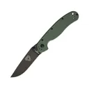 Ontario RAT 2 Pocket Knife 3" Drop Point D2 Black Blade G-10 Handle OD Green - Ontario