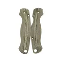 Flytanium Lotus Knife Scales for Spyderco Para Military 2 Linen Micarta Green - Flytanium