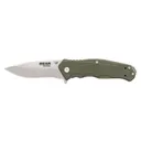 Bear & Son Pattern 102 Assisted Opening Pocket Knife 3.375" Drop Point 440 Satin Blade G-10 Handle Olive Drab - Bear and Son Cutlery