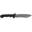 Schrade Reckon TiNi Fixed Blade Knife 5.9" Drop Point AUS-10 Titanium Nitride Blade Rubber Handle Black - Schrade