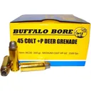 Buffalo Bore Deer Grenade 45 Colt (Long Colt) Ammo +P 260 Grain Medium Cast Lead Hollow Point Box of 20 - Buffalo Bore