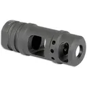 Midwest Industries Two-Chamber Muzzle Brake 45 Caliber  11/16"-24 Thread Steel Black - Midwest Industries