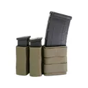 Esstac KYWI Short 1+2 Side by Side AR-15 and Pistol Magazine Pouch with MOLLE Nylon Ranger Green - Esstac