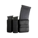 Esstac KYWI Short 1+2 Side by Side AR-15 and Pistol Magazine Pouch with MOLLE Nylon Black - Esstac