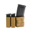 Esstac KYWI Short 1+2 Side by Side AR-15 and Pistol Magazine Pouch with MOLLE Nylon Coyote Brown - Esstac
