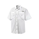 Columbia Men's PFG Bonehead Short Sleeve Shirt White 2XL - Columbia