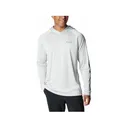 Columbia Men's PFG Terminal Tackle Hoodie Cool Gray/Vivid Blue Large Tall - Columbia