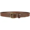 MidwayUSA Gun Belt 1-1/2" Leather Dark Brown 46" Brass Buckle - Midwayusa