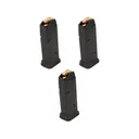 Magpul PMAG GL9 Magazine for Glock 19, 26, 49 Gen 1, 2, 3, 4, 5 9mm Luger 15-Round Polymer Black 3 PK - Magpul