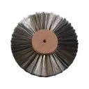Grobet 6" Diameter 4 Row Brushing Wheel .003 Stainless Steel - Grobet