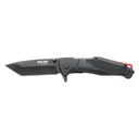Bear & Son 121 Assisted Opening Pocket Knife 3.375" Tanto Point 440HC Black Blade Aluminum Handle Black/Red - Bear Edge