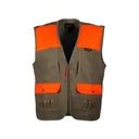 Gamehide Men's Shelterbelt Mid Weight Upland Hunting Vest Khaki/Blaze Orange Large - Gamehide