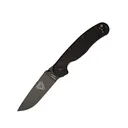 Ontario RAT 1 Pocket Knife 3.625" Drop Point AUS-8 Black Blade Nylon Handle Black - Ontario Knife Company