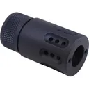 GUNTEC USA Mini Muzzle Brake with Slip Over Barrel Shroud LR-308, AR-10, SR-25 308 Winchester Black - Guntec USA