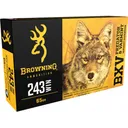 Browning BXV Varmint 243 Winchester Ammo 65 Grain Browning Rapid Expansion Matrix Tip (BXR) Polymer Tip Box of 20 - Browning