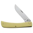 Case Sod Buster Pocket Knife 3.7" Skinner Chrome Vanadium Blade Yellow Delrin Handle - Case Knives