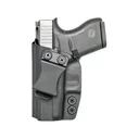Rounded IWB Holster Right Hand Glock 19, 19X, 23, 32, 45 Kydex Black - Rounded