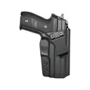 Rounded IWB Holster Right Hand Sig Sauer P229 with Rail Kydex Black - Rounded