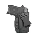 Rounded IWB Holster Right Hand S&W M&P Bodyguard 380 ACP Kydex Black - Rounded