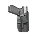 Rounded IWB Holster Right Hand Glock 17, 22, 31, 47 Kydex Black - Rounded