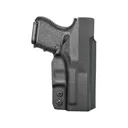 Rounded IWB Holster Left Hand Glock 26, 27, 33 Kydex Black - Rounded