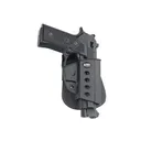 Fobus Evolution Roto Belt OWB Holster Right Hand Beretta Vertec, Taurus 92, 99 with Rail Polymer Black - Fobus