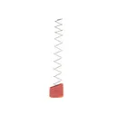 Arredondo Checkered Extended Magazine Base Pad +5 for Glock 17, 22, 24, 26, 27, 31, 32, 33, 34, 35, 37 Nylon Red and 10% Extra Power Spring - Arredondo