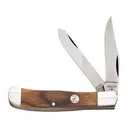Bear & Son C254 1/2 Folding Knife 2.25" Clip Point 1095 Satin Blade Wood Handle Walnut - Bear & Son