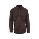 MidwayUSA Men's Chamois Long Sleeve Shirt Dark Brown Large Tall - Midwayusa