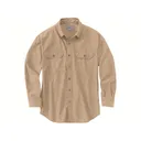 Carhartt Men's Loose Fit Midweight Chambray Long Sleeve Shirt Dark Tan Chambray 2XL - Carhartt