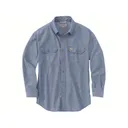 Carhartt Men's Loose Fit Midweight Chambray Long Sleeve Shirt Blue Chambray Large - Carhartt