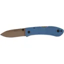 KA-BAR Dozier Pocket Knife 3" Drop Point D2 Tool Steel Gray Blade Zytel Handle Blue - Ka-Bar