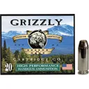 Grizzly Cartridge High Performance Handgun 10mm Auto Ammo 200 Grain Jacketed Hollow Point Box of 20 - Grizzly Cartridge