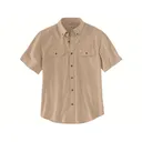 Carhartt Men's Loose Fit Midweight Chambray Short Sleeve Shirt Dark Tan Chambray 3XL - Carhartt