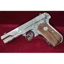 U.S. Armament Mfg. Colt M1908 380 ACP Pistol 3.75" Barrel 7+1 Round Engraved Stainless Slide Walnut Grip Engraved Stainless Frame - U.S. Armament Mfg.