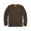 Browning Men's Tech Long Sleeve Crew Neck T Shirt Major Brown XL - Browning