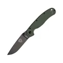 Ontario RAT 2 Pocket Knife 3" Drop Point AUS-8 Black Blade G-10 Handle OD Green - Ontario
