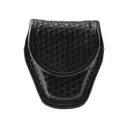 Bianchi 7917 AccuMold Elite Double Cuff Handcuff Case Hidden Snap Basketweave Nylon Black - Bianchi Holsters
