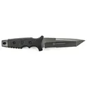 Smith & Wesson Special Ops Fixed Blade Knife 5.2" Partially Serrated Tanto Point 9Cr17 Black Blade Polymer Handle Black - Smith and Wesson
