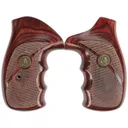 Pachmayr Renegade Wood Laminate Grips for S&W N-Frame Round Butt Checkered Rosewood - Pachmayr