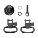 GrovTec Sling Swivel Set Winchester 1200, 1300 Magazine Cap with Swivel Stud Locking Swivels Rear Screw Swivel Stud 12 Gauge Steel Black - GrovTec
